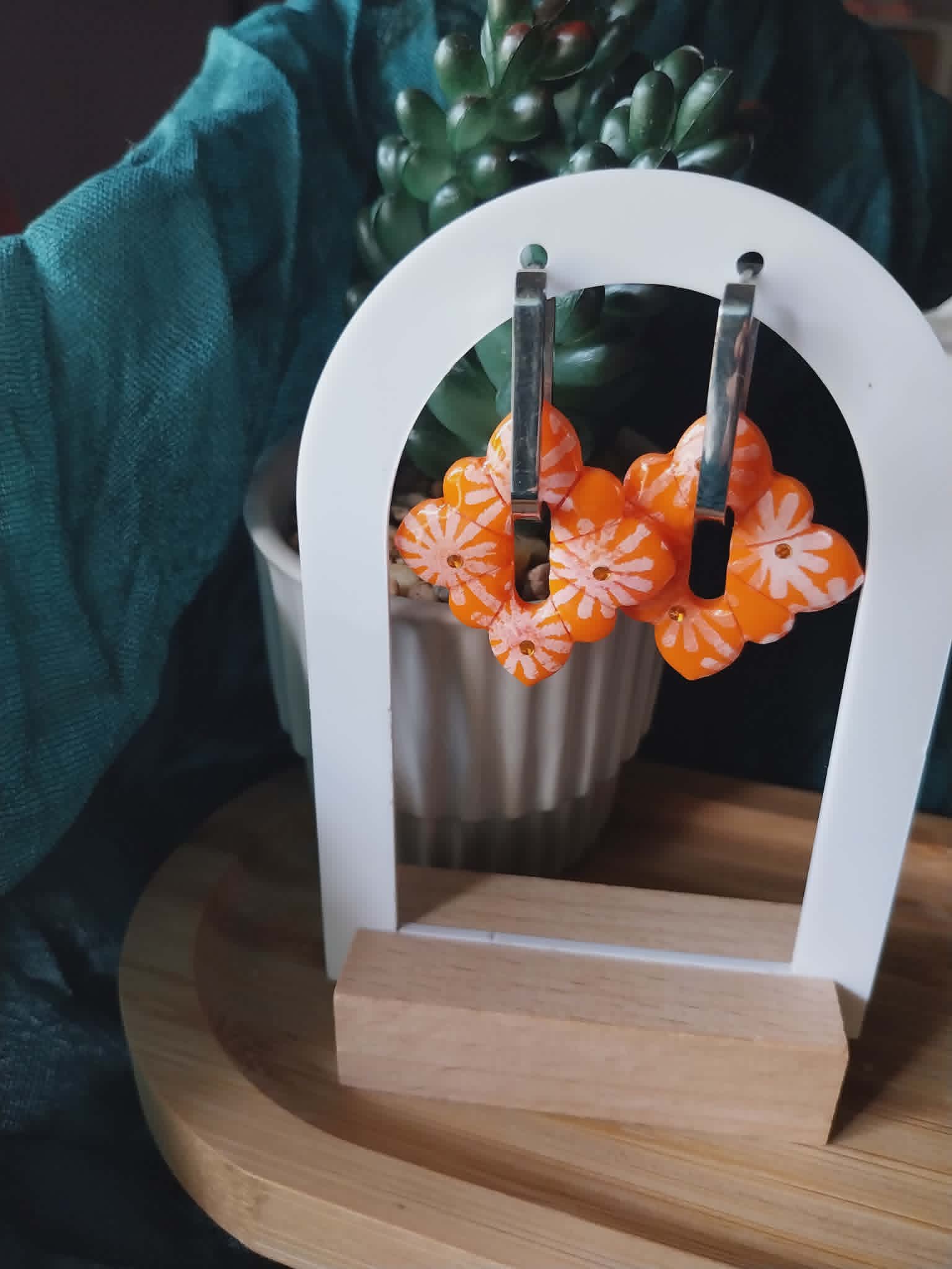 Lily verte/rose/orange